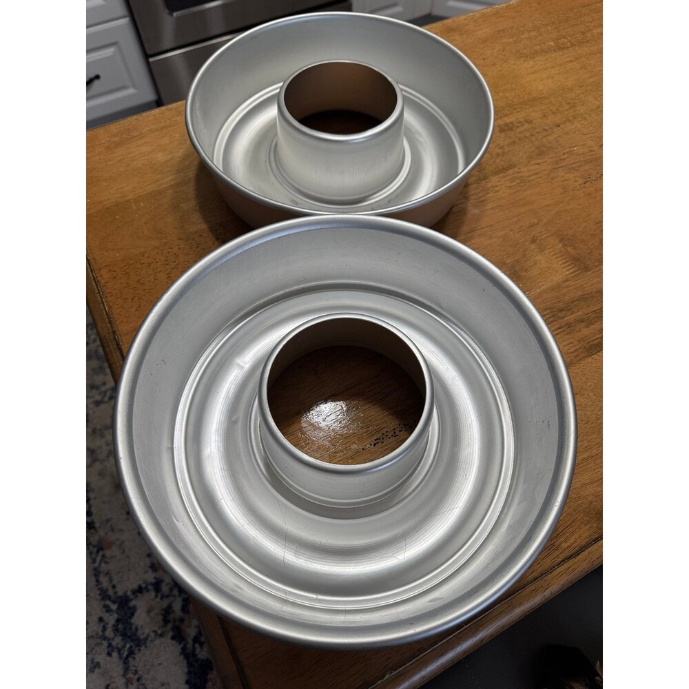 Wilton Silver Angel Food Tube Cake Pans Set